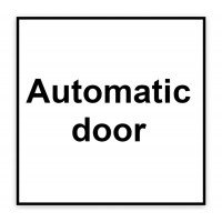DAA- Automatic Door Signage DAA- Automatic Door Signage